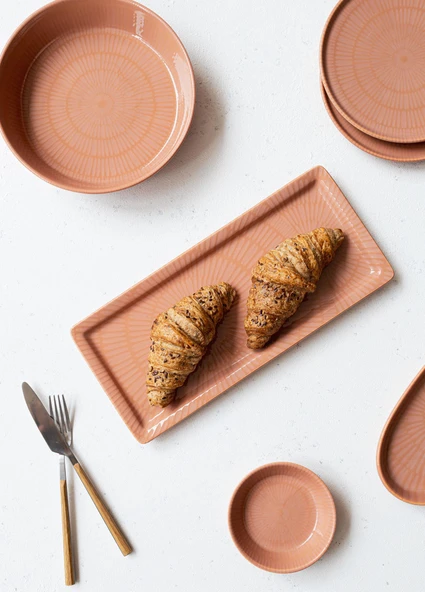 The Mia Noon Kahvaltı Takımı 6 Kişilik 17 Parça Somon 1702 - Resim 6