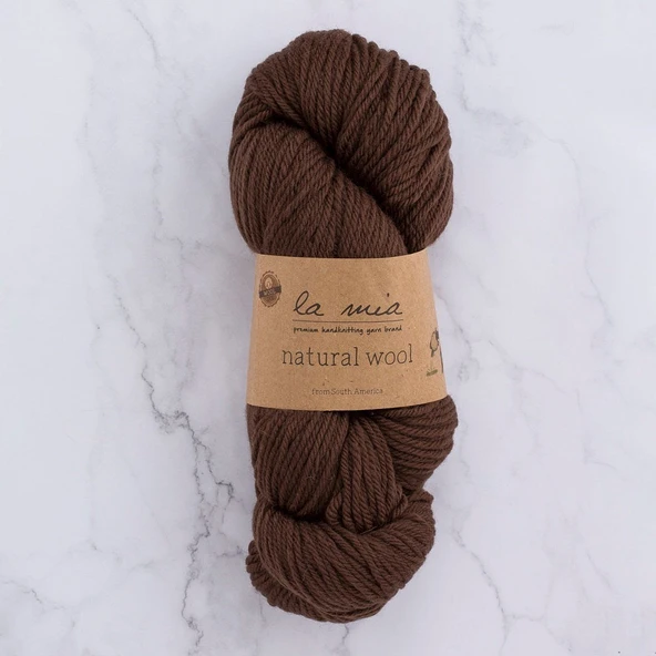 La Mia Natural Wool Acı Kahverengi El Örgü İpi - H7 - 33602 ürün görseli