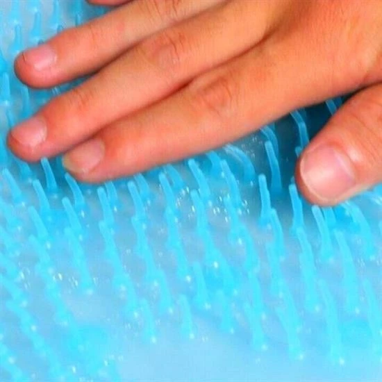 BUFFER® Silikon Fırçalı Banyo Masaj Matı ve  Ayaklar için Topuk Masaj Paspası - Resim 2