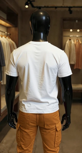 Erkek Beyaz Relaxed Fit %100 Pamuk Tişört – Sarı Şerit & Siyah Siluet Yansımalı Baskılı - Resim 2