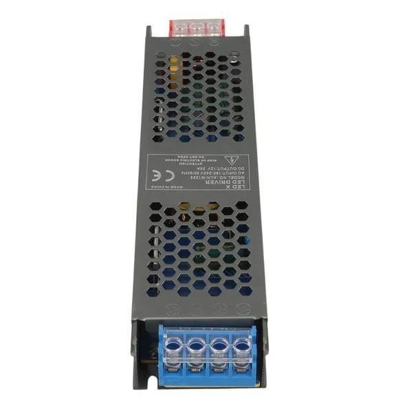 Ayt Ledx ALN-M1225 12 Volt 25 Amper 210x25x18mm Ultra Slim Metal Kasa Adaptör Şerit Led Adaptörü - 3