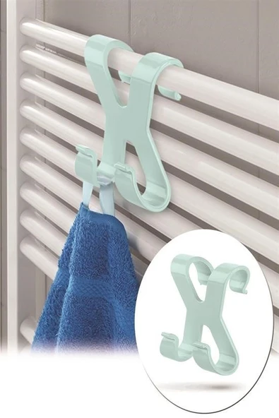 BUFFER® Mutfak Banyo Dolap Kapağına Takılan Meta Havlu Askılığı Aparatı - 4