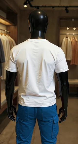 Erkek Beyaz Relaxed Fit %100 Pamuk Tişört – Suluboya Ağaç & Yansıma Baskılı - Resim 2