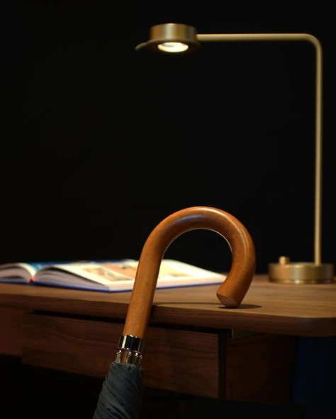 Marlux Ahşap Kulplu 16 Telli Paslanmaz Krom Şemsiye ürün görseli 1