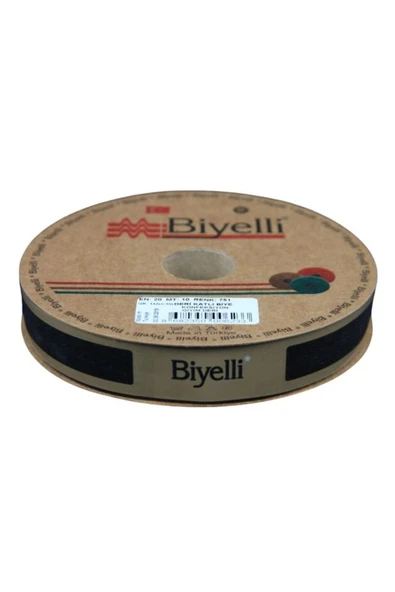 Biye Deri Katlı 751 Siyah 2 cm 25 Metre %100 Polyester - 1