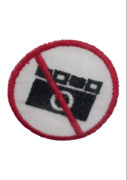 Aplike Ütü İle Yapışan Fotoğraf Makinesi Yasak Arma 3 cm ürün görseli 1