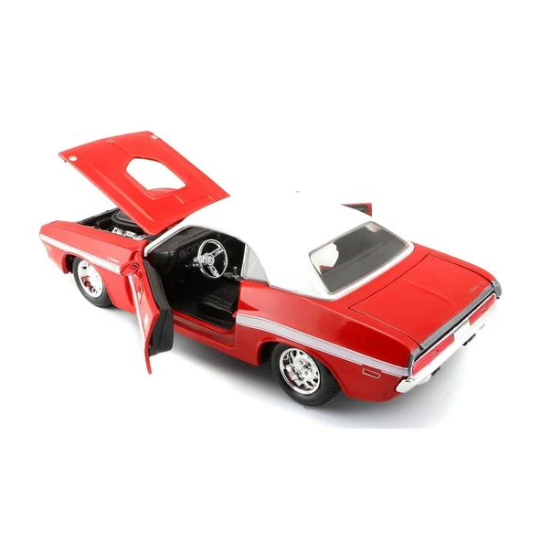MAY 31263 1970 Dodge Challenger RT Coupe 1:24 Model Araba -Necotoys - Resim 4