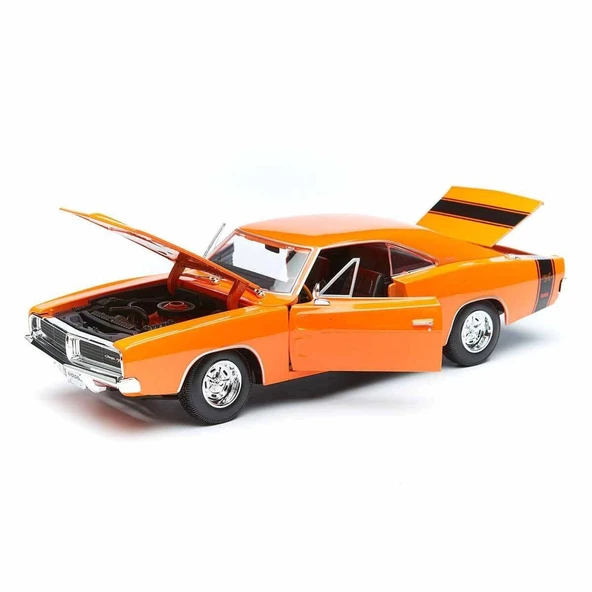 MAIS 31387 1969 Dodge Charger RT 1: 18  Model Araba -Necotoys - Resim 3