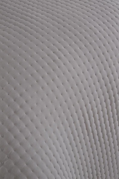 Elisa Dolgulu Çift Taraflı Tek Kişilik 180x240 Cm Yatak Örtüsü Koyu Gri - Resim 5