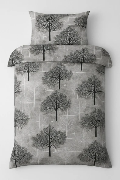 yüzde yüz pamuk kapitone elyaf dolgulu tek kişilik pike ağaç desenli