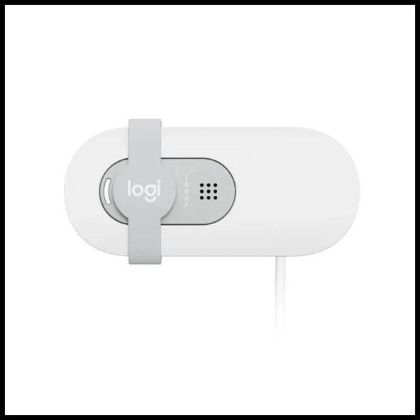 Logıtech  960-001617, Brıo 100 Wcm V-u0072, Full Hd, Dahili Mikrofonlu, Beyaz Webcam - 1