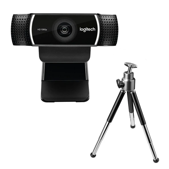 Logıtech 960-001088, C922, Pro Strem 1080p/30 Fps, Otomatik Işık Düzeltimi, Dahili Çift Mikrofonlu, Full Hd, Webcam - 1