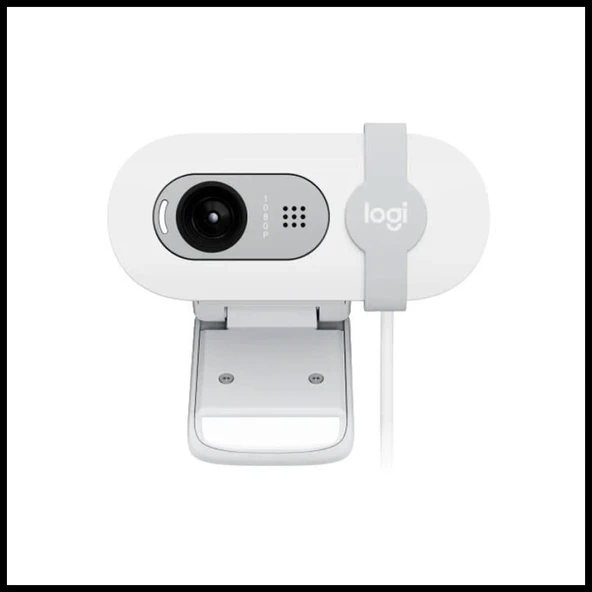 Logıtech  960-001617, Brıo 100 Wcm V-u0072, Full Hd, Dahili Mikrofonlu, Beyaz Webcam - 3