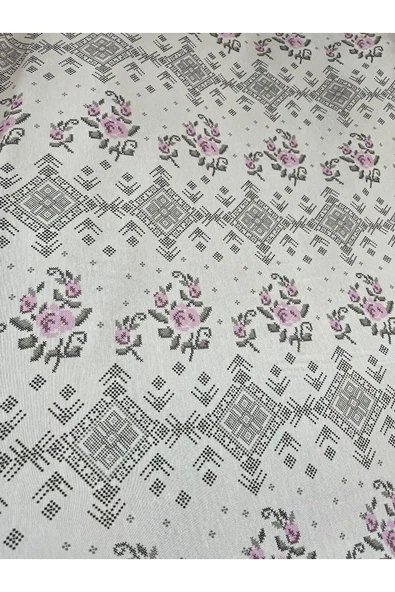 Yüzde yüz pamuk kapıtone çift kişilik pike seti kanaviçe