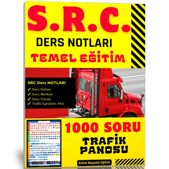SRC Ders Notları Kitabı (Trafik İşaretleri Posteri ve Deneme İlaveli) ürün görseli 1