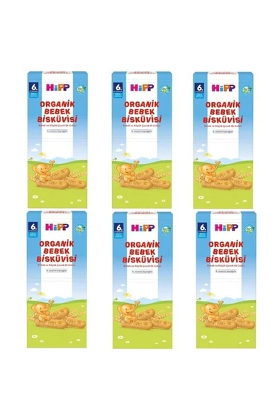 Hipp Organik Bebek Bisküvisi 180 Gr-6 Adet ürün görseli