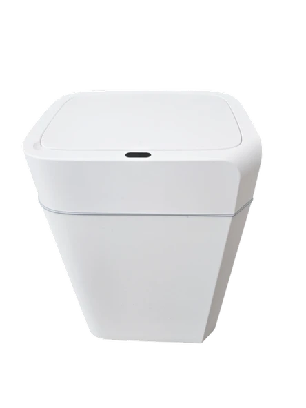 Sensörlü Otomatik Plastik Çöp Kovası 18 Litre-Beyaz Yerli Üretim - Resim 4