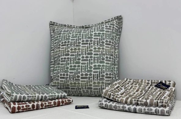 NİVEMESHOME ELYAF DOLGULU KIRLENT 45X45 LİSA 02 YEŞİL