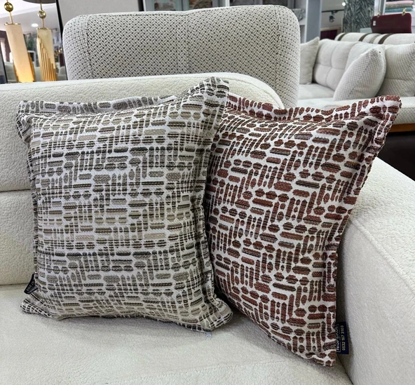 NİVEMESHOME ELYAF DOLGULU KIRLENT 45X45 LİSA 03 VİZON - Resim 3