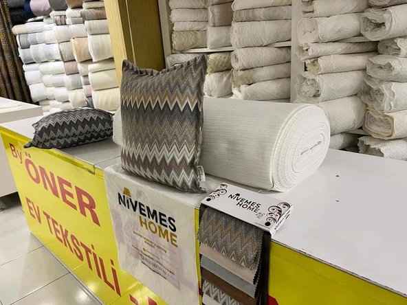 NİVEMESHOME BORAN 01 (45X45) ELYAF DOLGULU KIRLENT - Resim 4