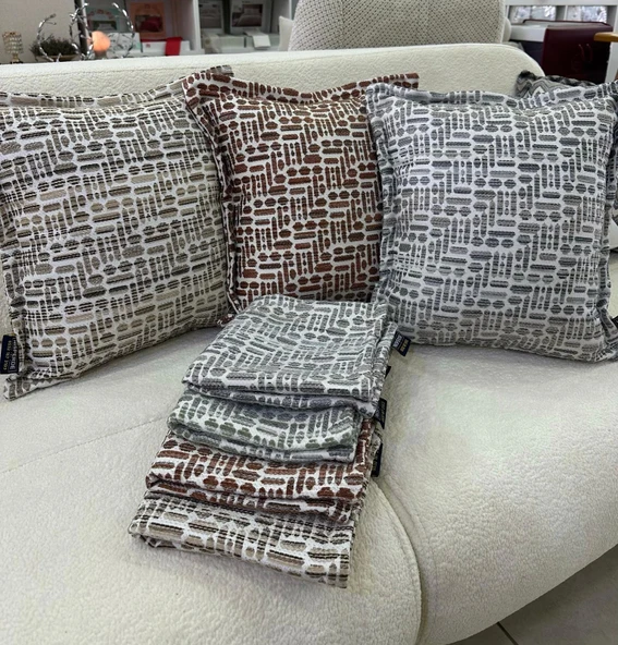 NİVEMESHOME ELYAF DOLGULU KIRLENT 45X45 LİSA 01 KİREMİT - 5