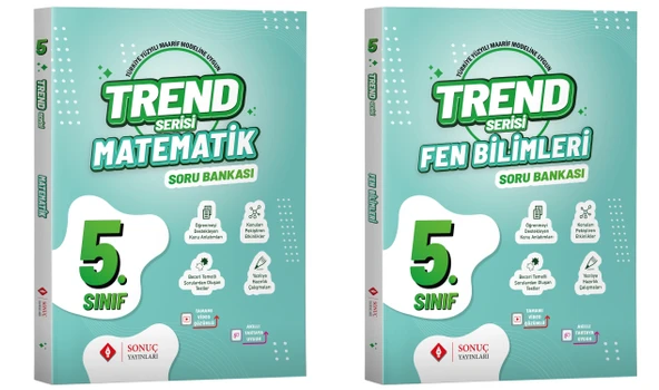 Sonuç 2026 5. Sınıf Matematik + Fen Bilimleri Trend Soru Bankası Seti 2 Kitap ürün görseli