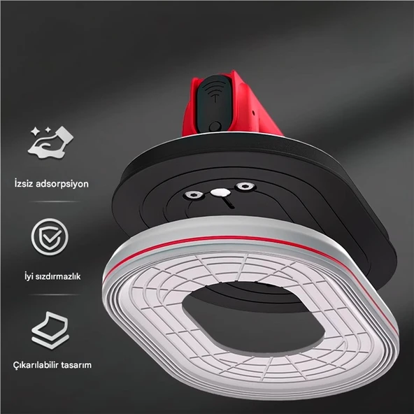 220 Kg Yüksek Güçlü Emiş Dijital Göstergeli Vakumlu Vantuz Cam Seramik Mermer Ağır Yük Taşıma Vakum - Resim 6