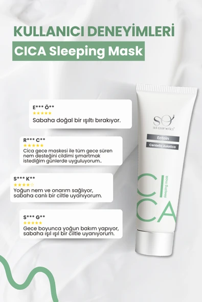 Cica Uyku Maskesi – Gece Boyu Cilt Onarımı ve Nemlendirme | Pürüzsüz ve Canlı Görünüm | 50 ML - 5