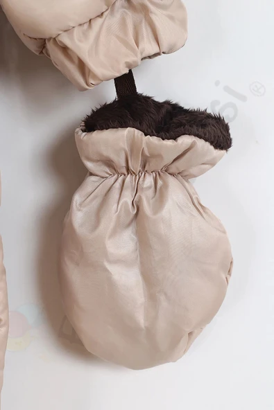 YENİ Patikli İçi Peluş Eldivenli Kapüşonlu Çocuk Kar Kışlık Erkek Bebek Astronot Tulum Kozmonot Mont - 12