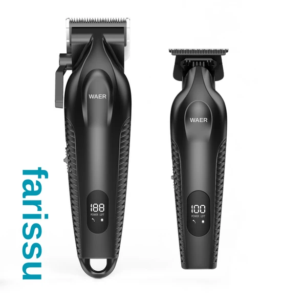 WAER 2'si 1 Arada Profesyonel Saç Kesme ve Sakal Düzeltme Makinesi Seti