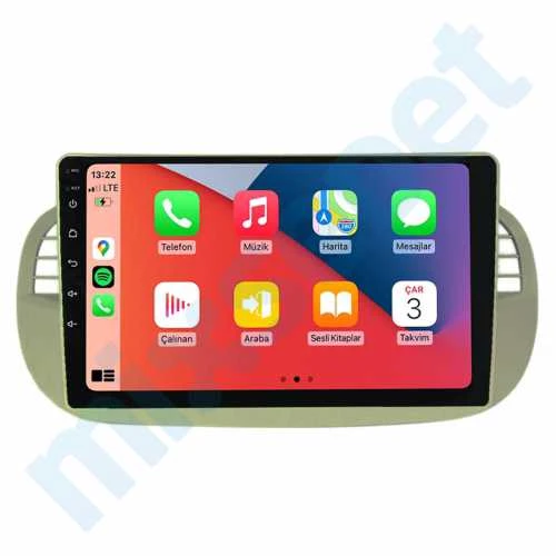 MAYGO Fiat 500 / 500C Beyaz 2011-2015 6 GB Ram 64 GB Hafıza 9 İnç Android Auto ve CarPlay Multimedya Sistemi ürün görseli