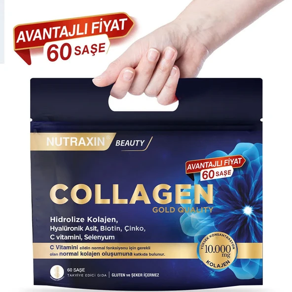 Nutraxin Collagen Gold Quality 10.000 mg 60 Saşe - Resim 2