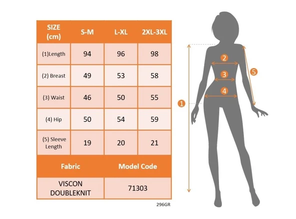 Kadın Kısa Kollu V Yakalı Yanlardan Yırtmaç Ve Düğmeli Viskon Iki Iplik Elbise - Resim 4