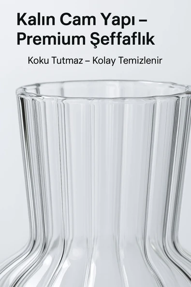 4 Adet Premium Cam Bardak Cam Pipet Hediyeli– Soğuk Kahve, Limonata ve Soda Sunumlar 500 ml - 7