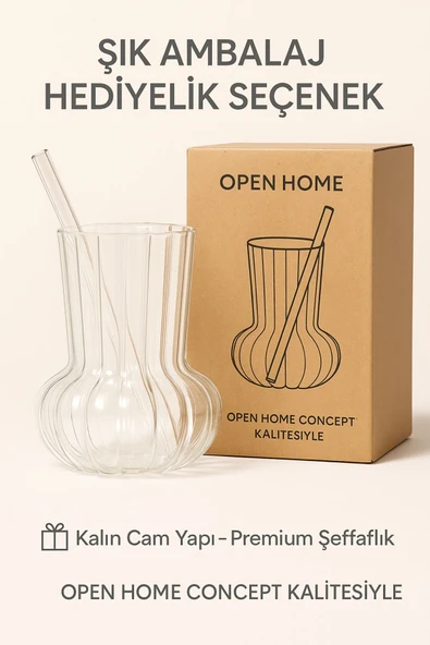 1 Adet Premium Cam Bardak Cam Pipet Hediyeli– Soğuk Kahve, Limonata ve Soda Sunumlar 500 ml - 8