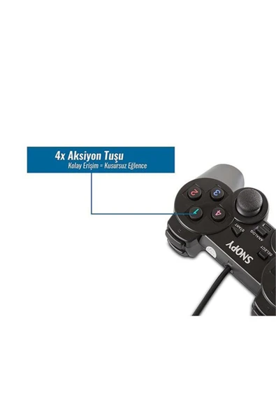 Snopy Sg-401 Usb Game Pad Tekli Oyun Kolu - 6