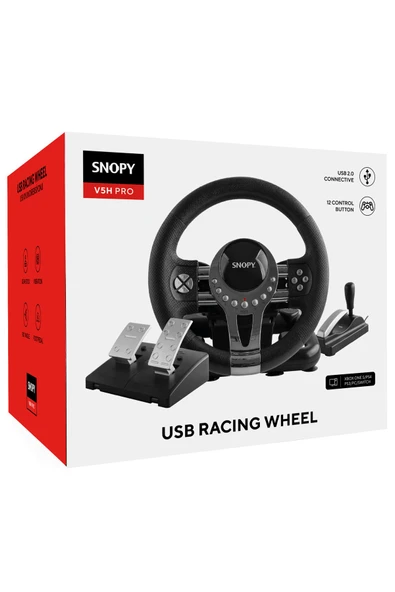 Snopy V5h Pro Xbox One S/ps4/ps3/pc/swıtch Metalik Pro Oyuncu Direksiyonu - Resim 8