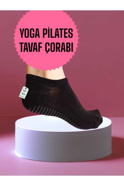 3 Çift Babet Çorap Görünmez Spor Yoga Pilates Kaymaz Silikon Taban 36-40 Siyah Beyaz Krem Dikişsiz - 7