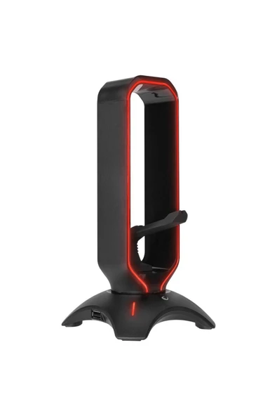 Rampage Rm-h66 Guard Siyah Rgb Işıklı 2*usb Port Kulaklık Için Stand ürün görseli