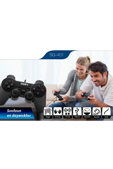 Snopy Sg-401 Usb Game Pad Tekli Oyun Kolu - 3