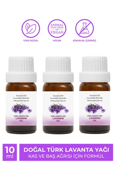 PROCLİS Türk Lavanta Yağı,%100 Doğal Bitkisel Uçucu Yağ, Lavandin Oil, 3'lüi Set 3x10 ml - 2
