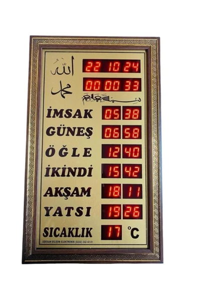 Dijital Vakit Matik İmsakiye Ev Tipi Ezan Okuyan Saat - 3