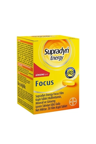 Supradyn Supradyn Energy Focus 30 Film Kaplı Tablet ürün görseli