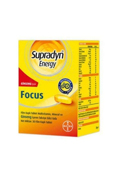 Supradyn Energy Focus Ginseng 30 Tablet ürün görseli