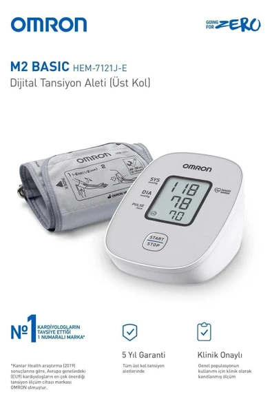 Omron M2 Basic dijital Tansiyon Aleti M2 Basic - Resim 2