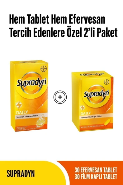 Supradyn 30 Efervesan Tablet 30 Film Kaplı Tablet ürün görseli