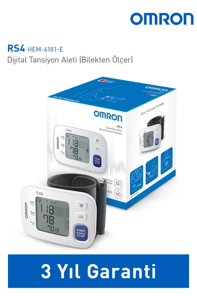 Omron Rs4 Hem-6181-e Sensörlü 60 Hafızalı Bilekten Tansiyon Aleti - 1