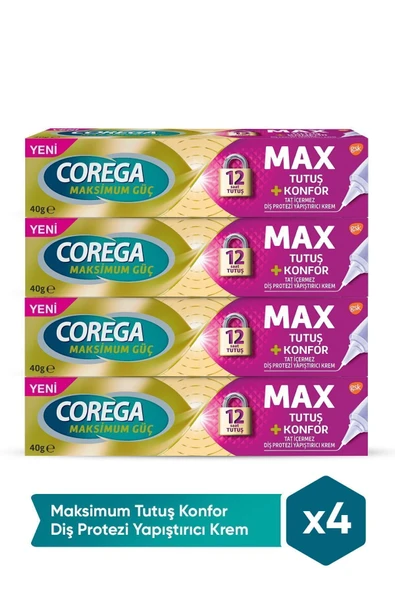 Corega Yastık Konforlu Diş Protezi Yapıştırıcı Krem x 4 Adet - 1