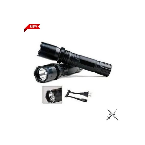 1101 Type Lıght Flashlıght (PLUS) Elektroşoklu Şarjlı Kılıflı El Feneri - 1