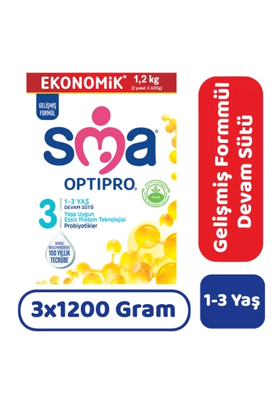 SMA Optipro 3 Devam Sütü 1200 gr 3 Adet ürün görseli